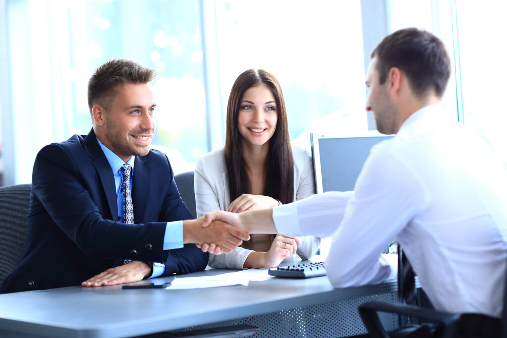 Client receiving services from an investor relations firm.